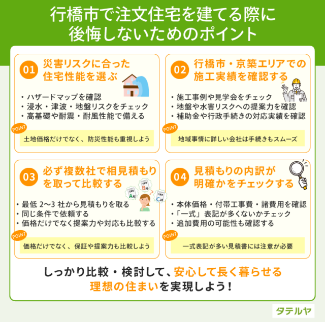 行橋市で注文住宅を建てる際に後悔しないためのポイント