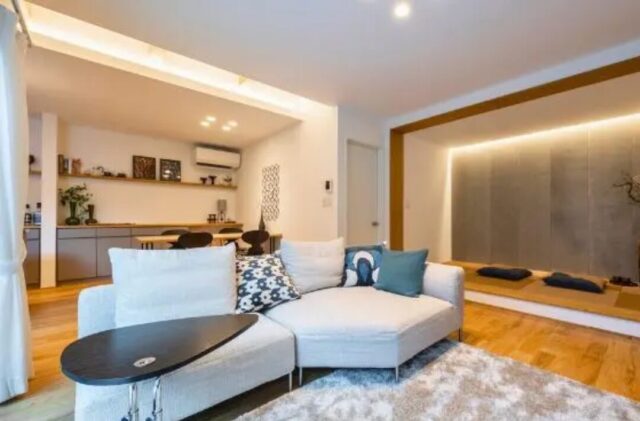 新宮町まちかど展示場 平屋「おうちアウトドアを楽しめる中庭のある家」(粕屋郡) - 悠悠ホーム - LDK