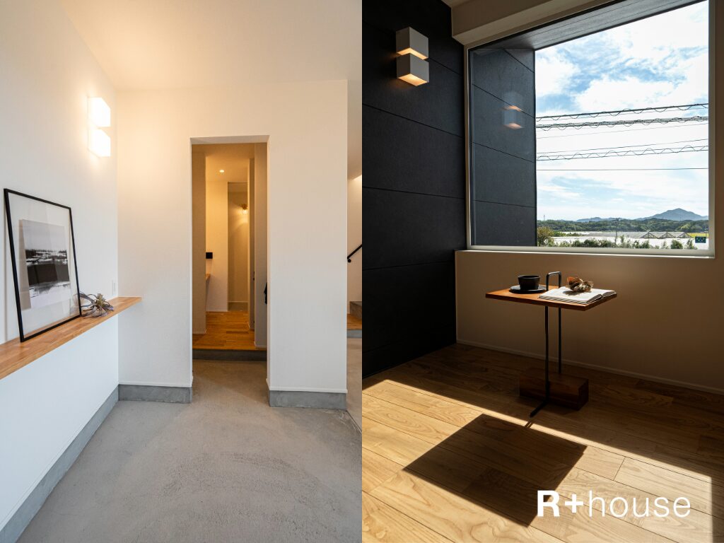 玄関 - 片島R+houseモデルハウス「建築家と建てる高性能デザイン住宅」(大分市)