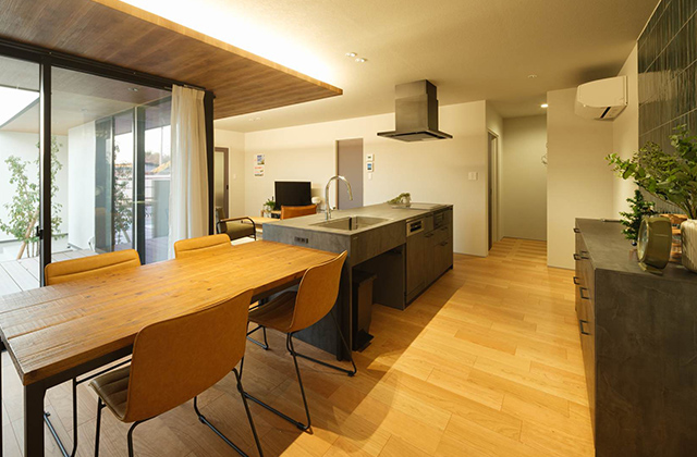 キッチンダイニング - ink 佐賀店_B棟「プライベート中庭を楽しむヴィンテージモダン邸宅」(佐賀市) - リブワーク