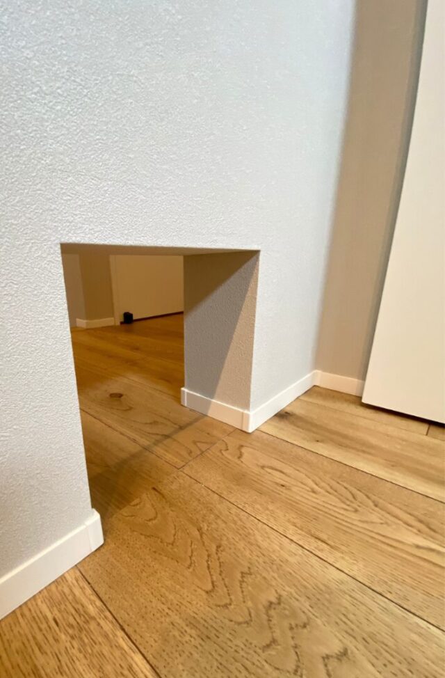 家事ラク時短動線と愛猫との快適な暮らしを叶えた開放感あふれる2階建て - アビハウス - 猫専用通路