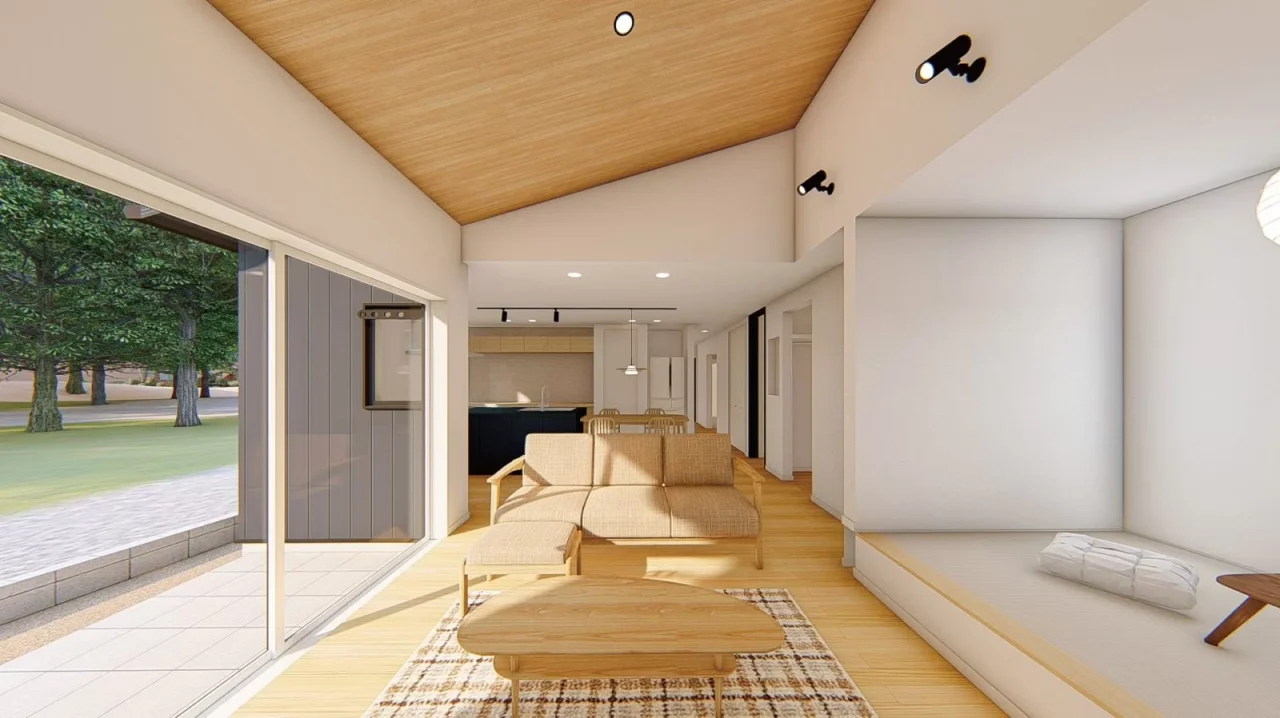 古賀市筵内にて「デザイン性と機能性を心地よく両立！もみの木の温もりと暮らす30坪平屋」の完成見学会【4/18,19】