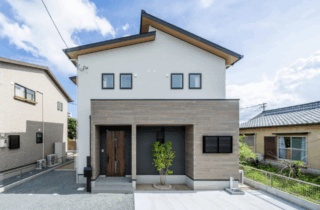 外観 - アリスト - 吹き抜けがある段違い屋根のナチュラルモダンな2階建て