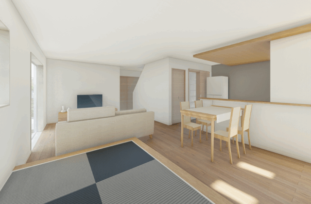 八代展示場2階建てモデルハウス「白を基調としたナチュラルモダンなお家」(八代市) - 国分ハウジング - LDK