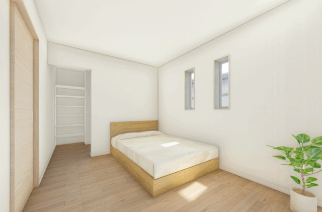 八代展示場2階建てモデルハウス「白を基調としたナチュラルモダンなお家」(八代市) - 国分ハウジング - 寝室