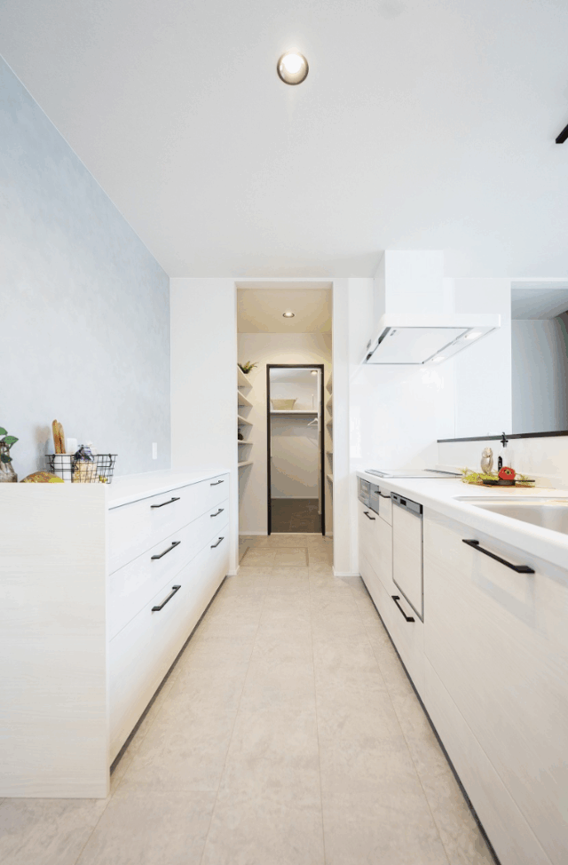 動線と収納の工夫をプラスした洗練されたオープンファサードのお家 - タカスギ - キッチン