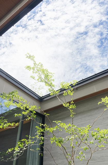 植栽スペース - KAB住宅展示場「地震に強い免震工法のサウナ付き二世帯住宅」(熊本市) - タカスギ