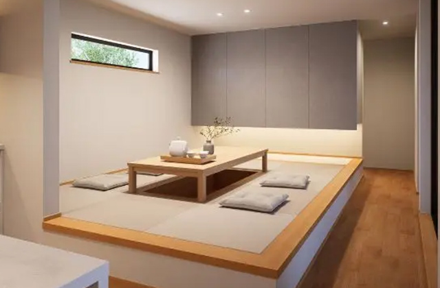 和室 - 熊本南展示場「中庭が中心になったコの字型の平屋」(上益城郡嘉島町) - 悠悠ホーム