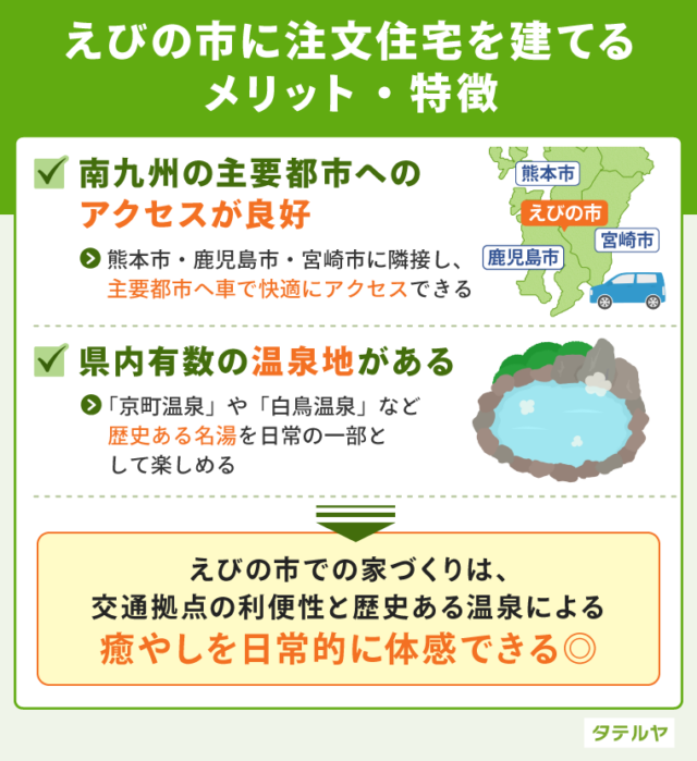えびの市に注文住宅を建てるメリット・特徴
