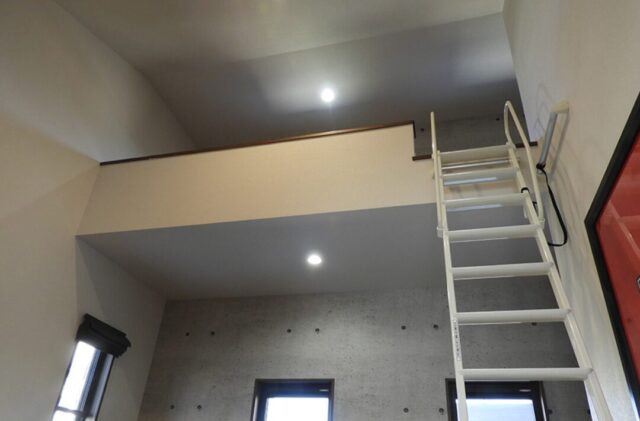 ブラックの洗練された外観にロフトとバリアフリーを備えた平屋 - 向洋ハウジング - ロフト