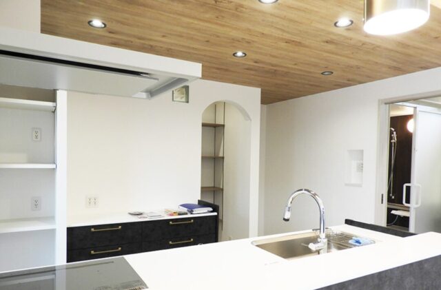 モノトーンに木のぬくもりが調和するデザイン性と機能性が響き合う上質な2階建て - 向洋ハウジング - キッチン・浴室