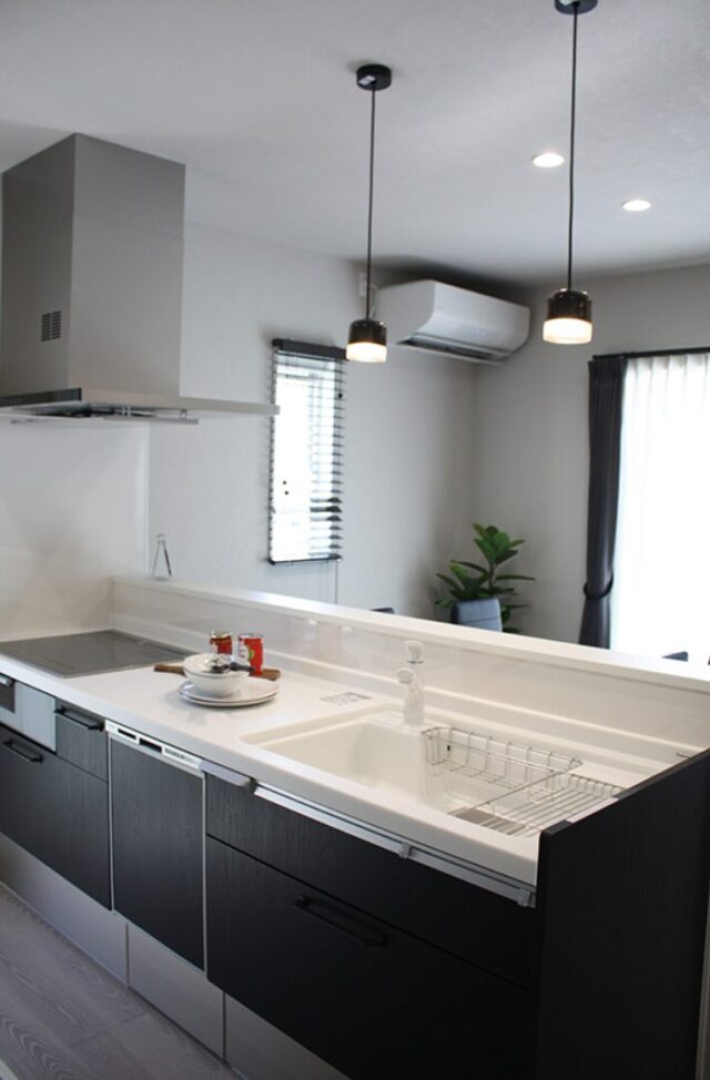 コンパクトな動線で日々の暮らしを軽やかにするモダンな平屋 - 向洋ハウジング - キッチン