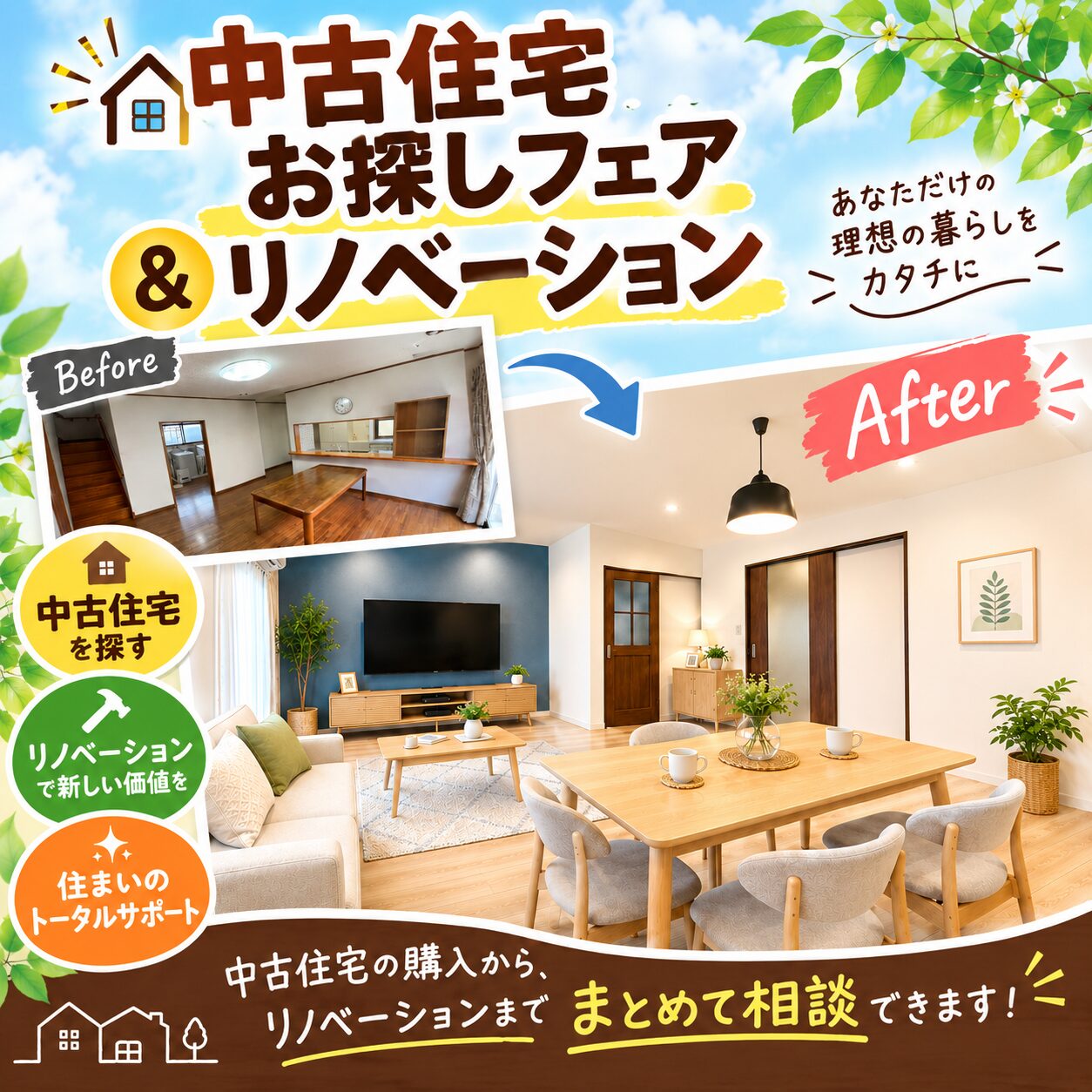 宮崎市日ノ出町にて「中古住宅お探しフェア」を開催【9/15-11/1】