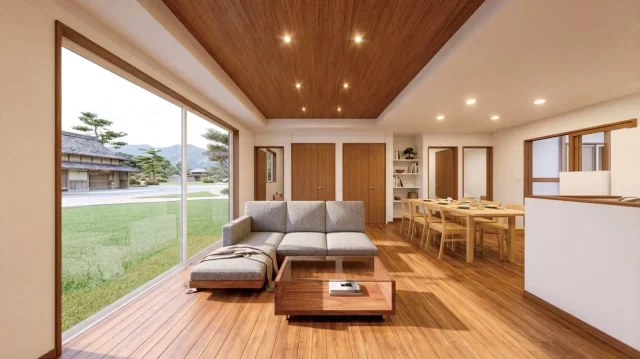 都城市姫城町にて「ゆとりを育む動線と、将来に備えた余白のある空間を両立!買い物動線・多目的洋室も完備♪34坪4LDK平屋」の完成見学会【4/4,5】