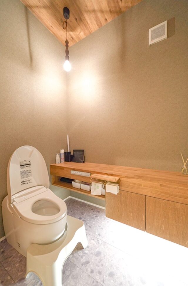 デザイン美と家事ラク機能が共演する南国リゾートのように明るく開放的な平屋 - トータルハウジング - トイレ