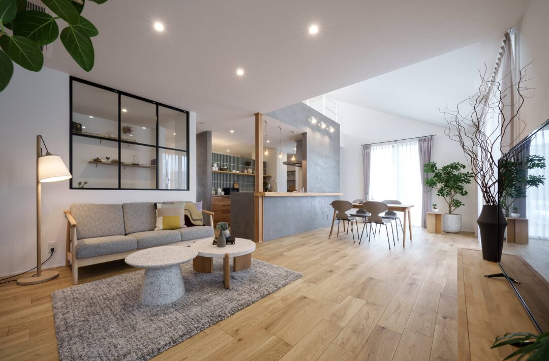 別府市鶴見にて「A様邸 木・真鍮・モルタルをいかしたカフェ風2階建ての家『Laiton』」の実例見学会【6/14,15】